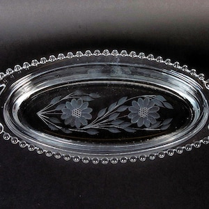 Hughes Cornflower Candlewick Oblong Dish