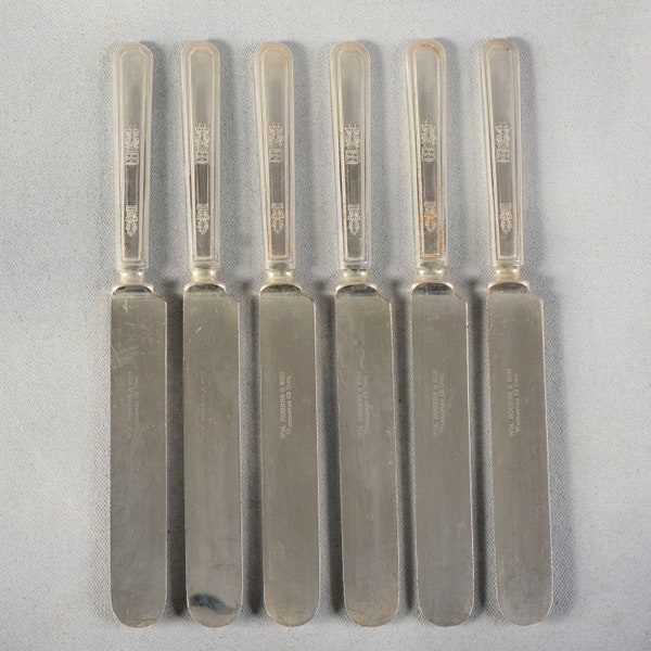 Set mit 6 Wm. Rogers „Mayfair“ stumpfe Messer