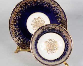 Filiżanka i spodek Coalport Cobalt Blue