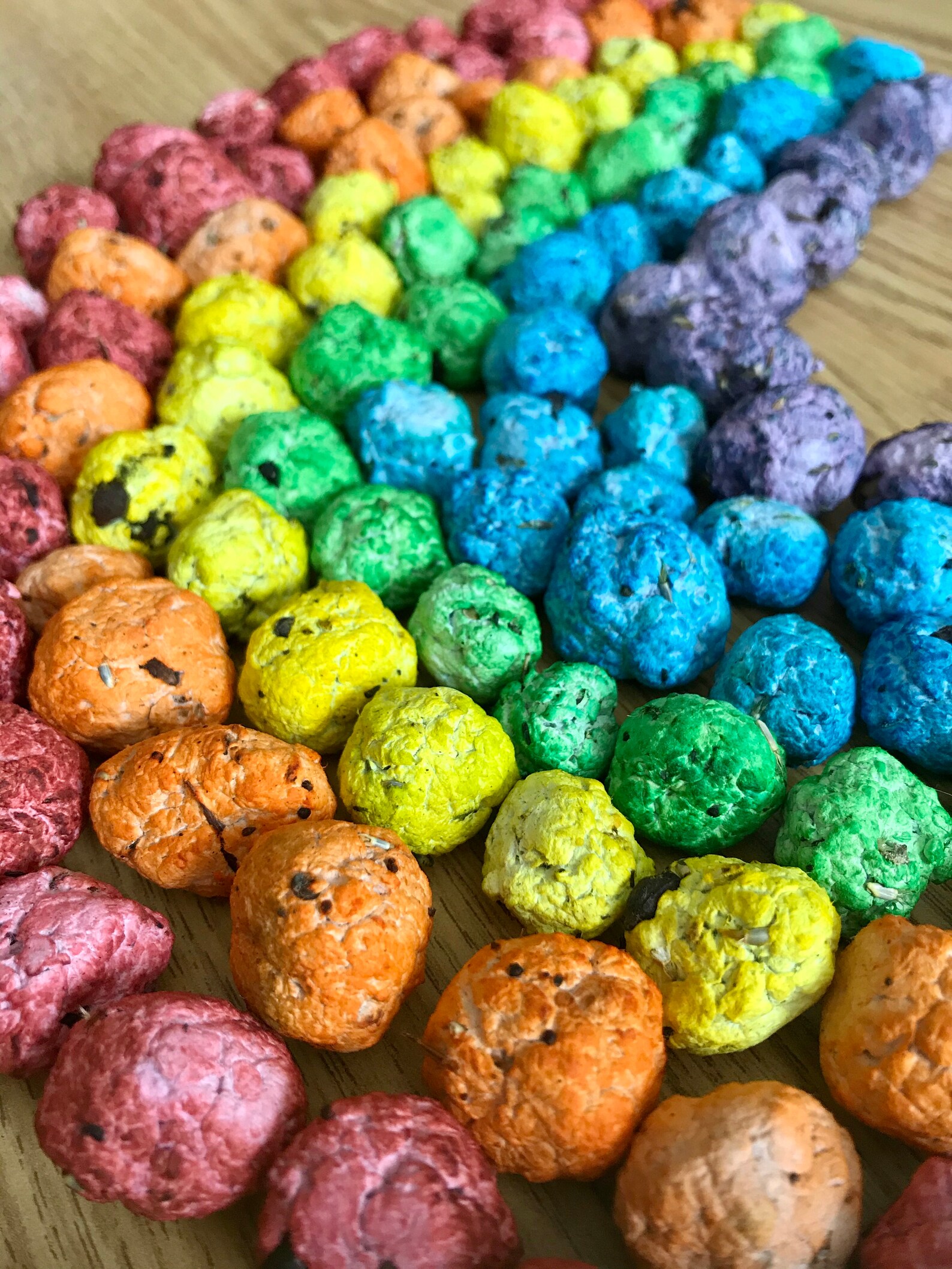 Recycled paper seed bombs custom color options set of 50 Etsy