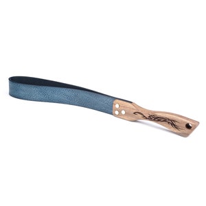 Leather Strap Paddle Spanking Belt Whip Tawse in wooden gift box