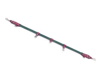 Handmade Leather Spreader Bar, 32 Inch, Stainless Steel Restraint Bar, 15mm Steel Tube