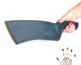 Leather Spanking Paddle, 4-Layer Veg Tan Leather, Handmade BDSM Paddle, Premium Impact Play Gear