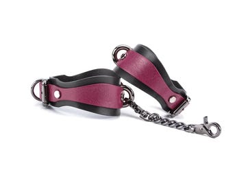 Leather Handcuffs and Ankle cuffs, Restraint Cuffs, Submissive Cuffs, Leather Restraints