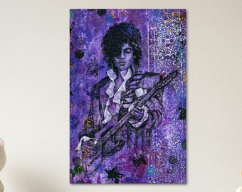 Prins print op canvas en papier - muziek kunst decor - verschillende maten beschikbaar