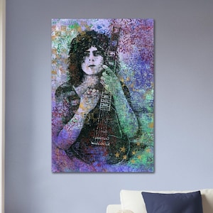 Marc Bolan Print on Canvas and Paper - Music Art Decor - Various Sizes Available