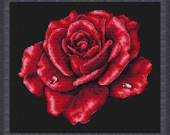 Royal rose. Cross stitch pattern. PDF #1028
