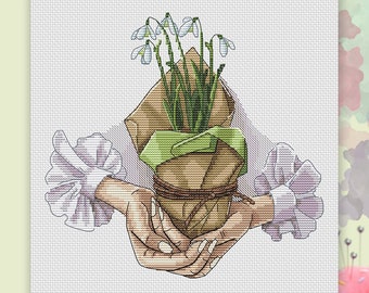 Spring in your hands. Cross stitch pattern. PDF #117