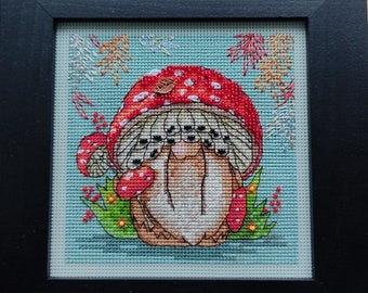 Kuzmich. Fly-agaric mushroom. Cross stitch pattern. PDF #1019