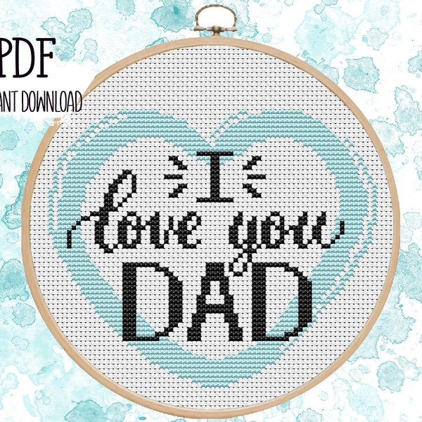 Dad Cross Stitch Etsy