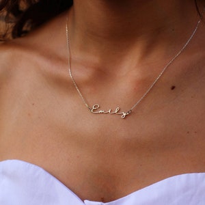 14k Solid Gold Name Necklace Personalized Jewelry image 4