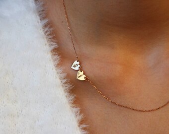 YOU ARE INCREDIBLE Personalized Reversible Necklace \u2022 Double Sided Necklace in Sterling Silver Rose Gold Filled \u2022 Gift For Her Gold Filled