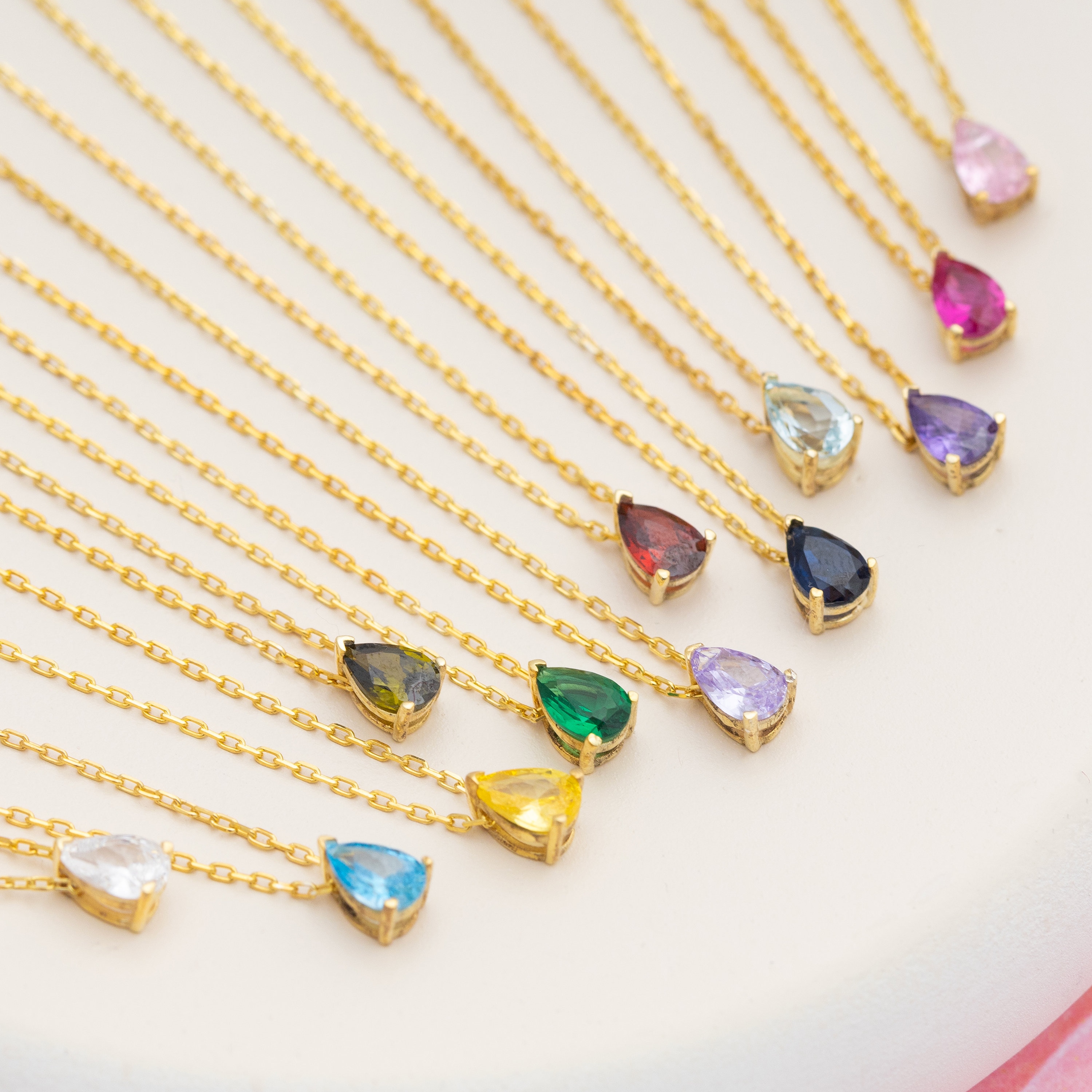 ★ROSEMONT★ 14K necklace (March birthstone) RS1308 March Birthstone Necklace, 14k Solid Gold Birthstone