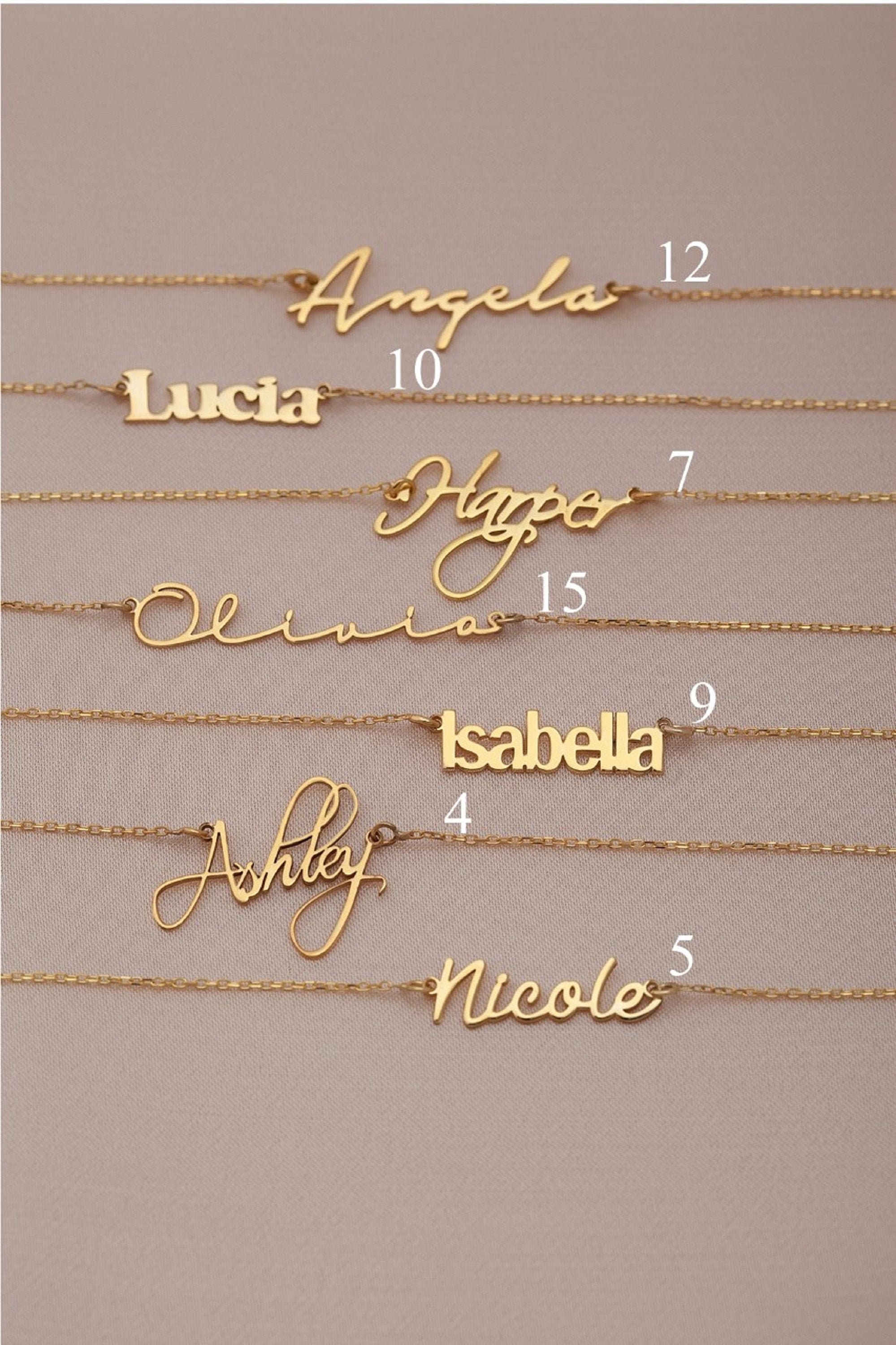 Personalized Name Necklace, 14k Gold Name Necklace, Mom Name Necklace, Gift for Her, Mom Gift, Gift for Mama, Gift for Mama, Mum