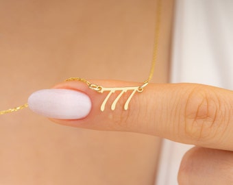 Angel Number Necklace, Number Necklace, Lucky Number Necklace,111 Necklace, 222 Necklace, 444 Necklace, 333 Necklace, 777 Necklace