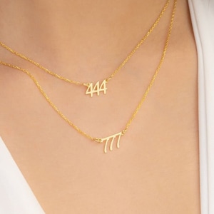 Angel Number Necklace, Number Necklace, Lucky Number Necklace,111 Necklace, 222 Necklace, 444 Necklace, 333 Necklace, 777 Necklace