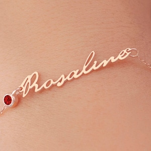 Birthstone Personalized Bracelet, Name Bracelet, Birthstone Name Bracelet, Custom Name Bracelet, Custom Birthstone Bracelet, Birthstone