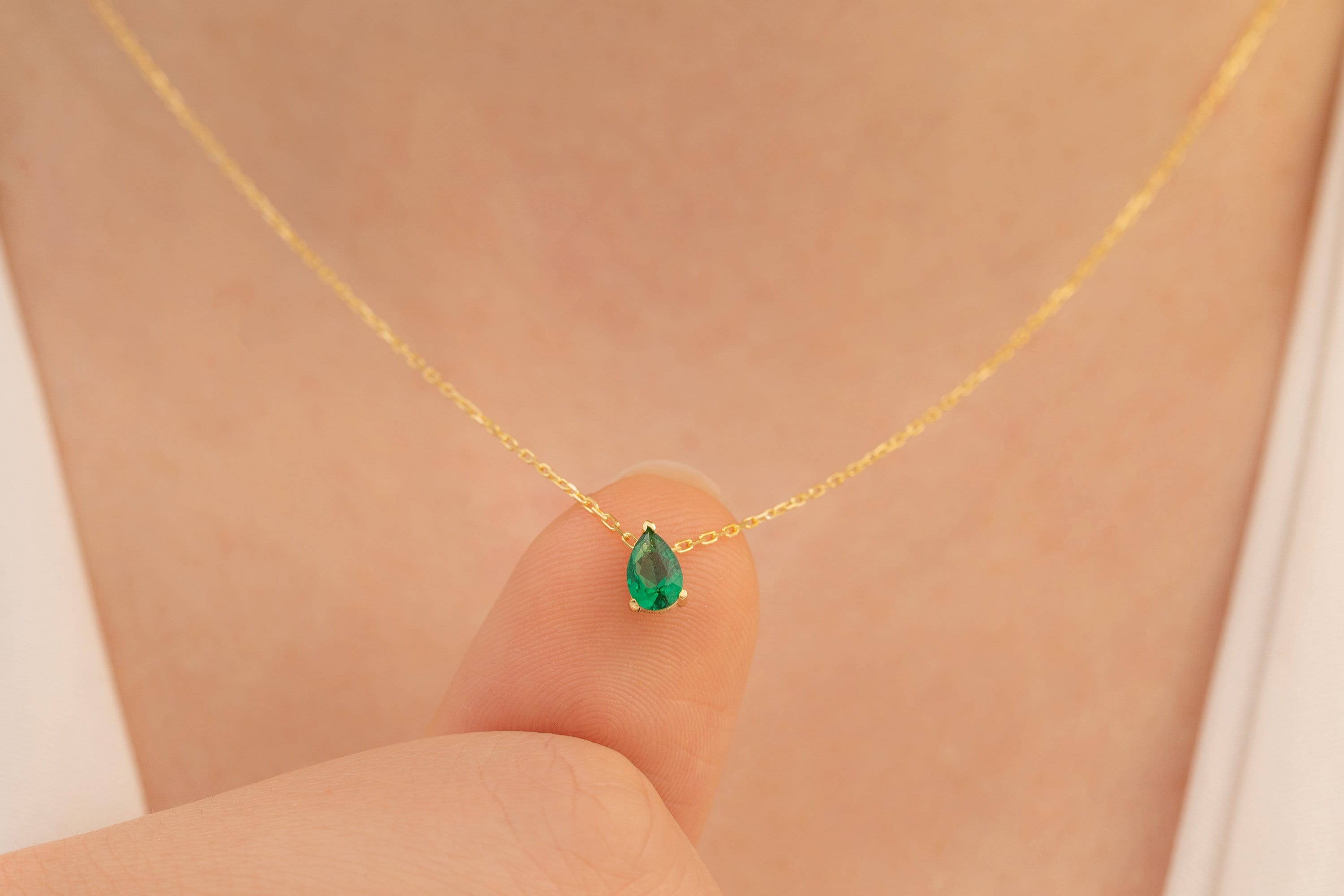★ROSEMONT★ 14K necklace (March birthstone) RS1308 March Birthstone Necklace, 14k Solid Gold Birthstone