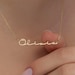 Personalized Name Necklace, 14k Gold Name Necklace, Signature Style Name Necklace, Handwritten Nameplate Necklace, Gifts for Her, Christmas 