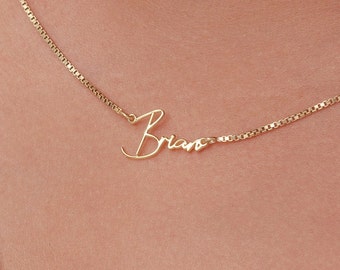Personalized Name Necklace, 14k Gold Name Necklace, Script Name Necklace, Mothers Day Gift, Mom Necklace, Cursive Name Necklace