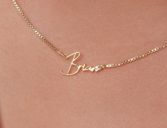 Personalized Name Necklace 14k Gold 