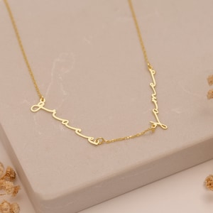 Name Necklaces, Two Name Necklace, Multiple Gold Name Necklace, Dainty Name Necklace, Personalized Jewelry, Personalized Gift, Mom Necklace image 3