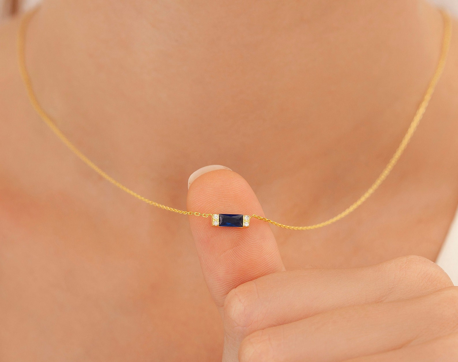 Wifey Baguette Necklace main image 1