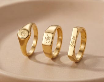 Siegelring für den kleinen Finger, Siegelring für den kleinen Finger, Muttertagsgeschenk, Siegelring für den kleinen Finger