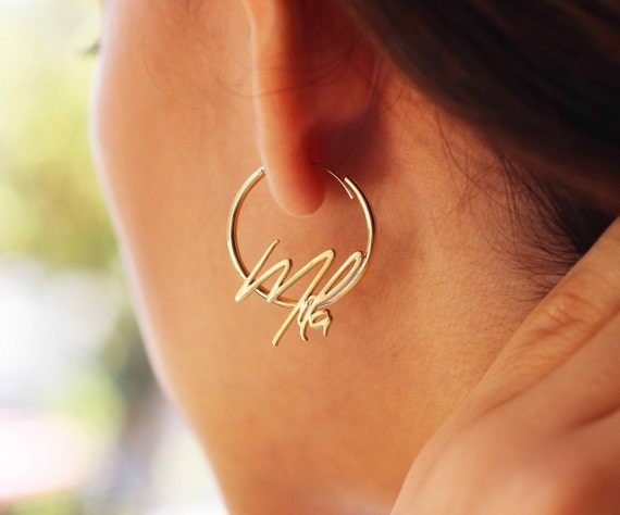 Personalized hoop earrings sale