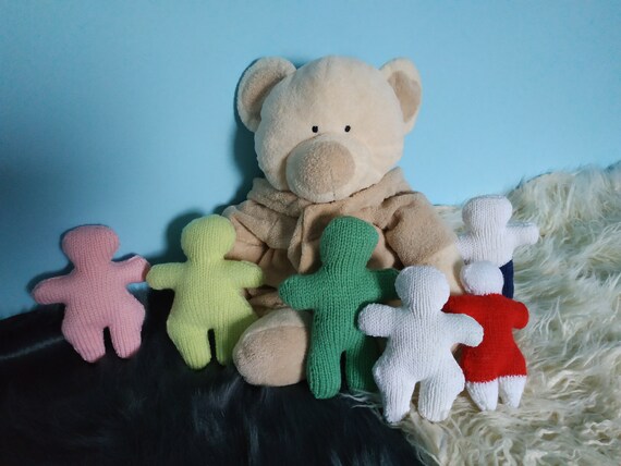 Jouet Doudou Bonhomme Pour Poupee Ou Bebe Laine Fait Main Etsy