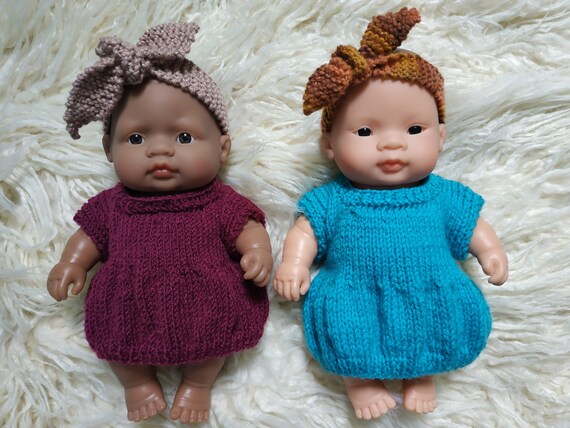 Miniland Knitted Doll Outfit 21cm - Dress & Headband Miniland Knitted Doll Outfit 21cm - Dress & Headband