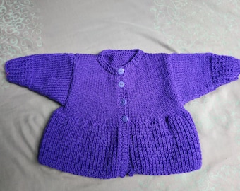 purple wool vest 0 to 3 months