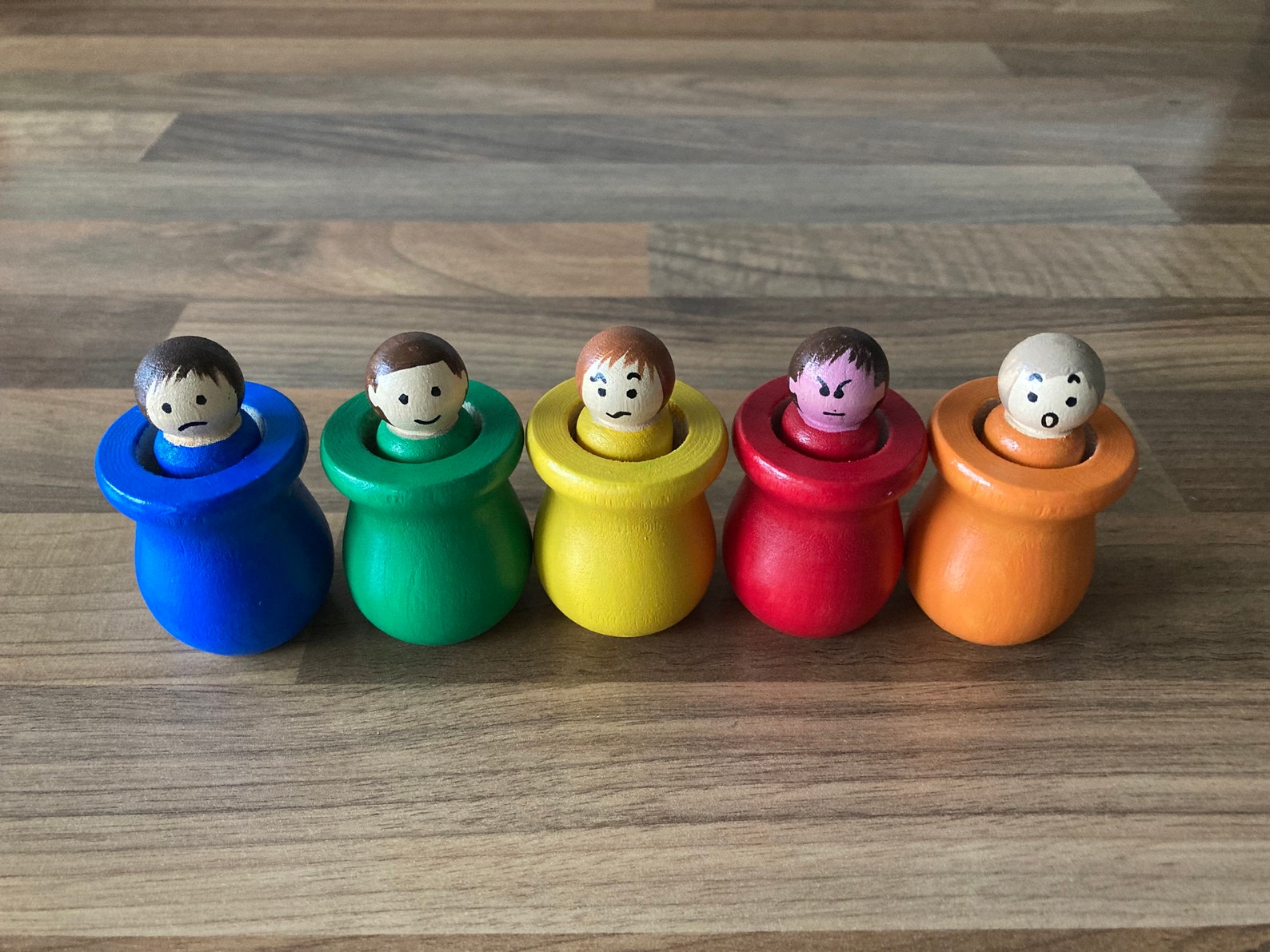 Emotion /mood Dolls and Cups Inspired by Montessori - Etsy UK