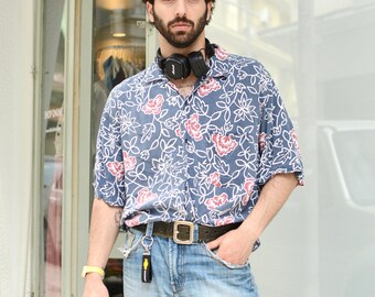 Vintage 90s Crazy Print Summer Shirt Unisex