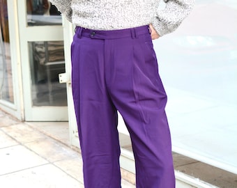 Vintage Pleated 80s Office Pants Baggy Rise Fit - Etsy
