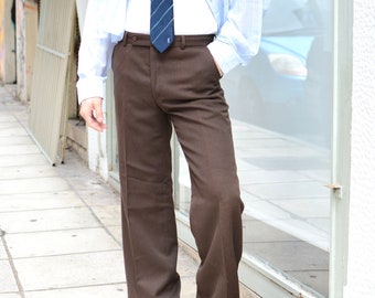 Vintage 80s Pleated Office Pants / Unisex Men High Rise Suit Vintage 80s Pleated Office Pants / Unisex Men High Rise Suit