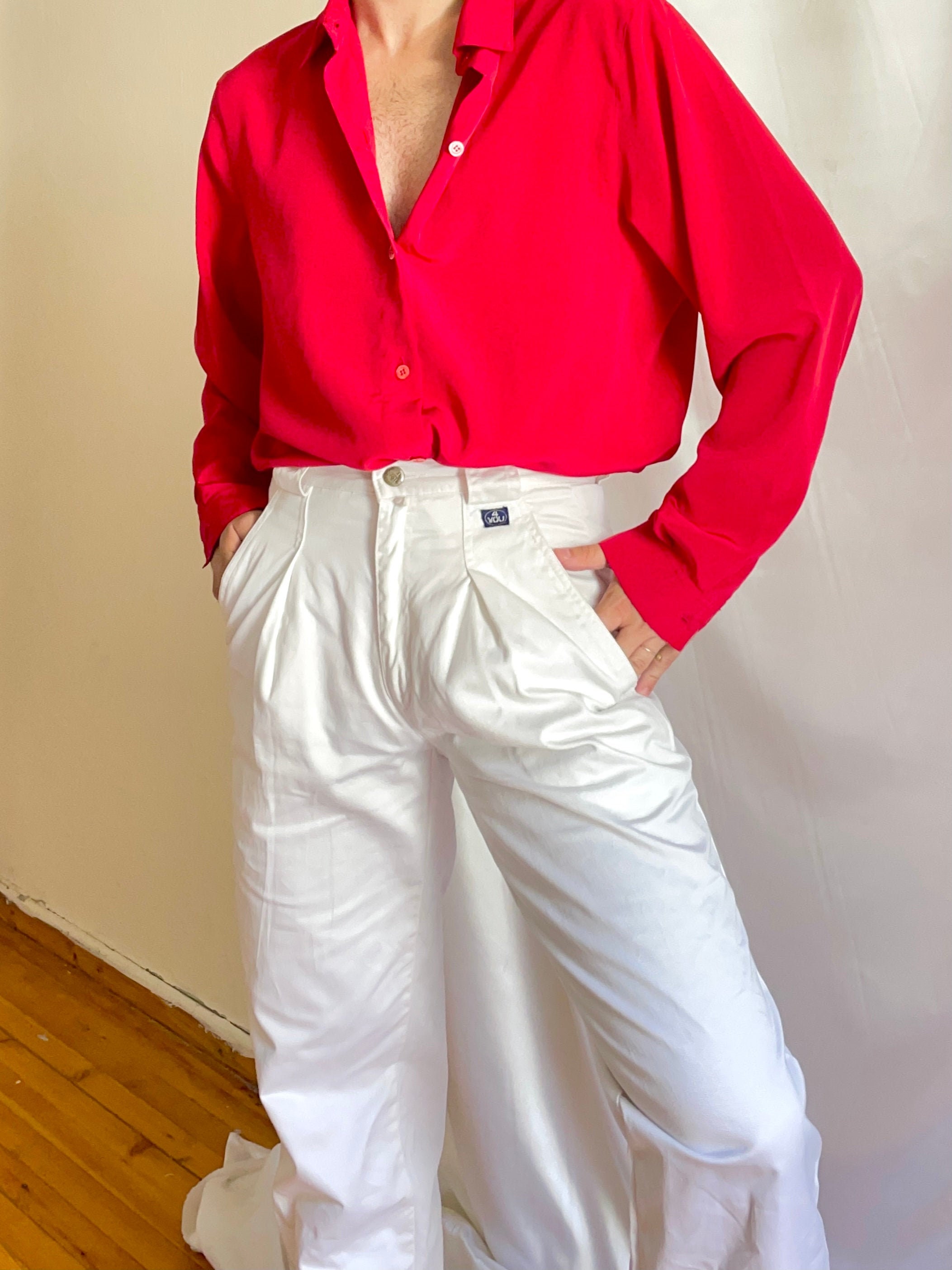 Pleated Trousers Men 