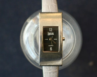 Vintage 90s LOISIR Rectangular Watch / Unisex Analog Wrist Watch