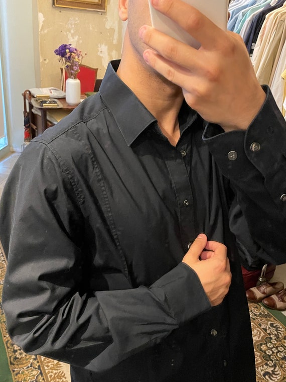 1990s Vintage Minimal Long Sleeve Formal Shirt Cott Gem 1990s-vintage-minimal-long-sleeve-formal-shirt-cott-gem