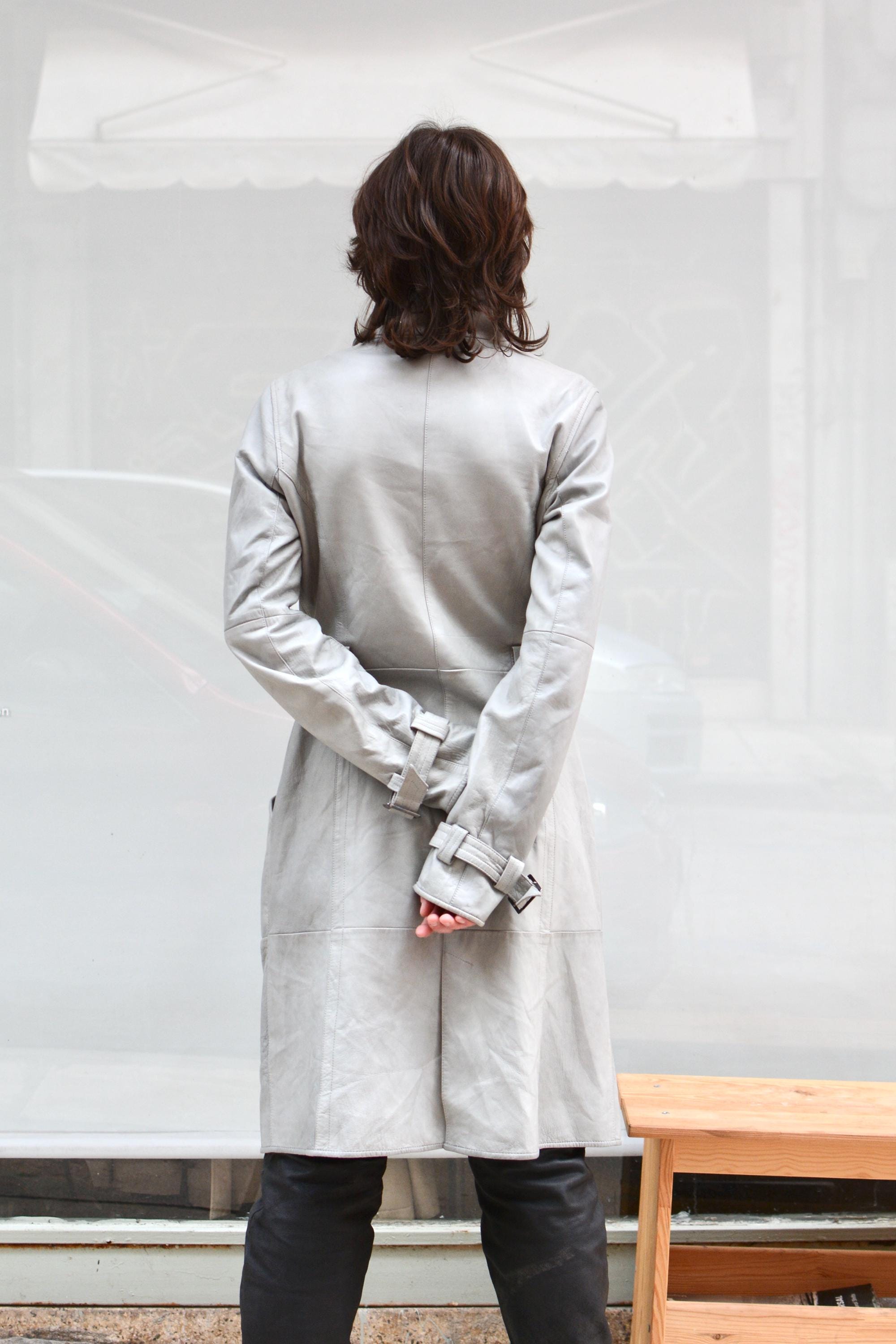 1990s Archive Emporio Armani Gray Trench Coat - Etsy