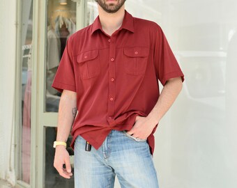 Vintage 90s Cargo Shirt Unisex Summer Top