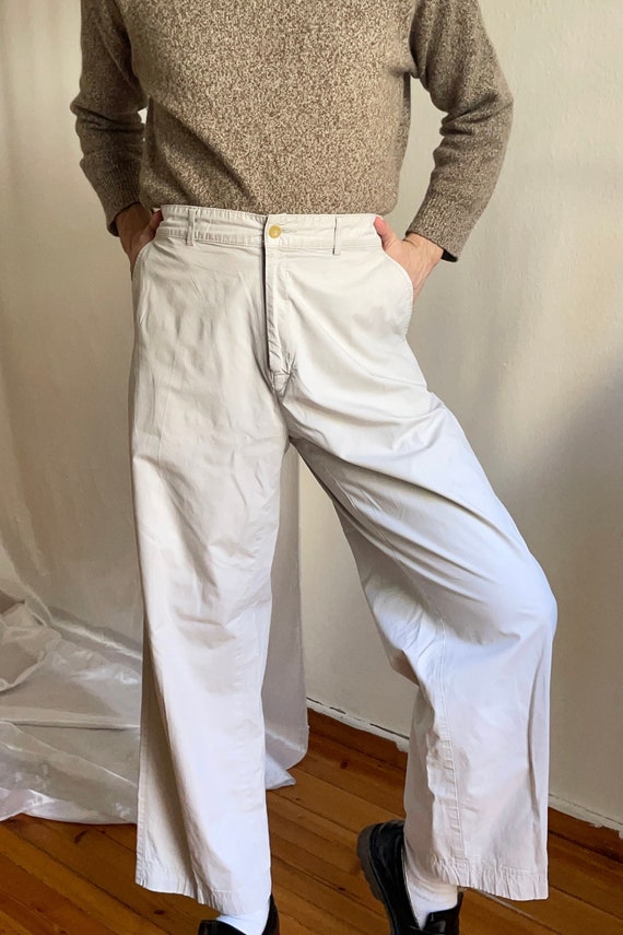 Vintage Lacoste Trousers Size W34L30 Ivory Lacoste Pants Man Etsy Hong