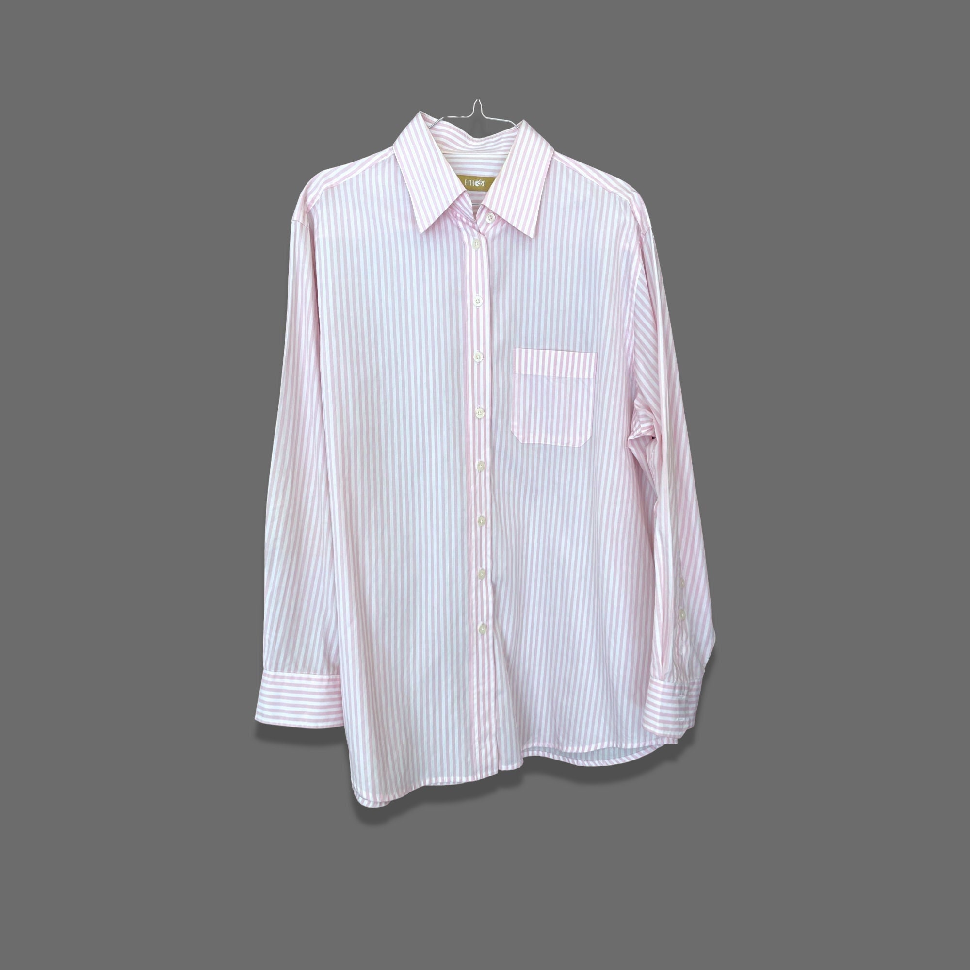 Kleding Herenkleding Overhemden & T-shirts Oxfords & Buttondowns Roze Chef Shirt mannen vintage jaren 80 gestreept katoenen shirt retro mannen kleding vriendje cadeau maatje klein 