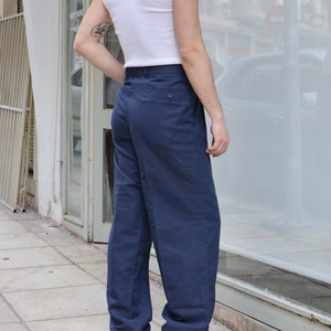 Vintage Pleated 80s Office Trousers / Unisex Men High Rise Suit Trousers image 2