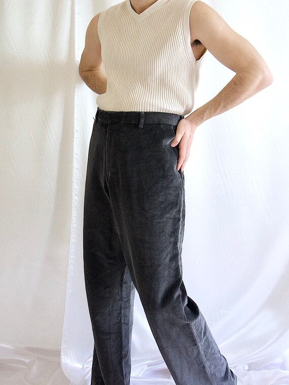 Pierre Cardin Cord Trousers Pleated Corduroy Trous