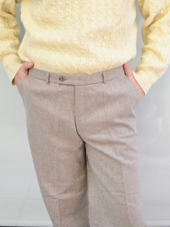 【60s〜】 vintage wide slacks usa 60s Wide Leg Pant// Vintage Pink Sparkly Knit Pants// Silver