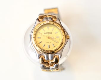 Vintage 18K Gold Plated WESTAR Wrist Analog Watch - Etsy 日本