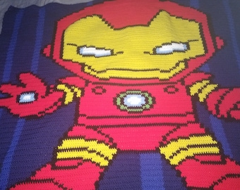 Handmade Crochet Ironman Blanket