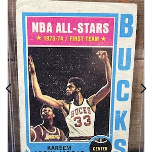 Vintage collectable find  Kareem Abdul Jabbar 1975   basketball Card