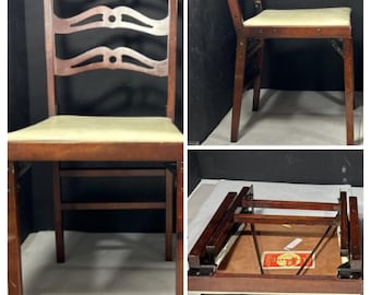 Two Vintage Leg O Matic Folding Wood Chairs - Etsy